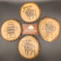 Live Edge Wood Coasters product from EdgeWorks Creations
